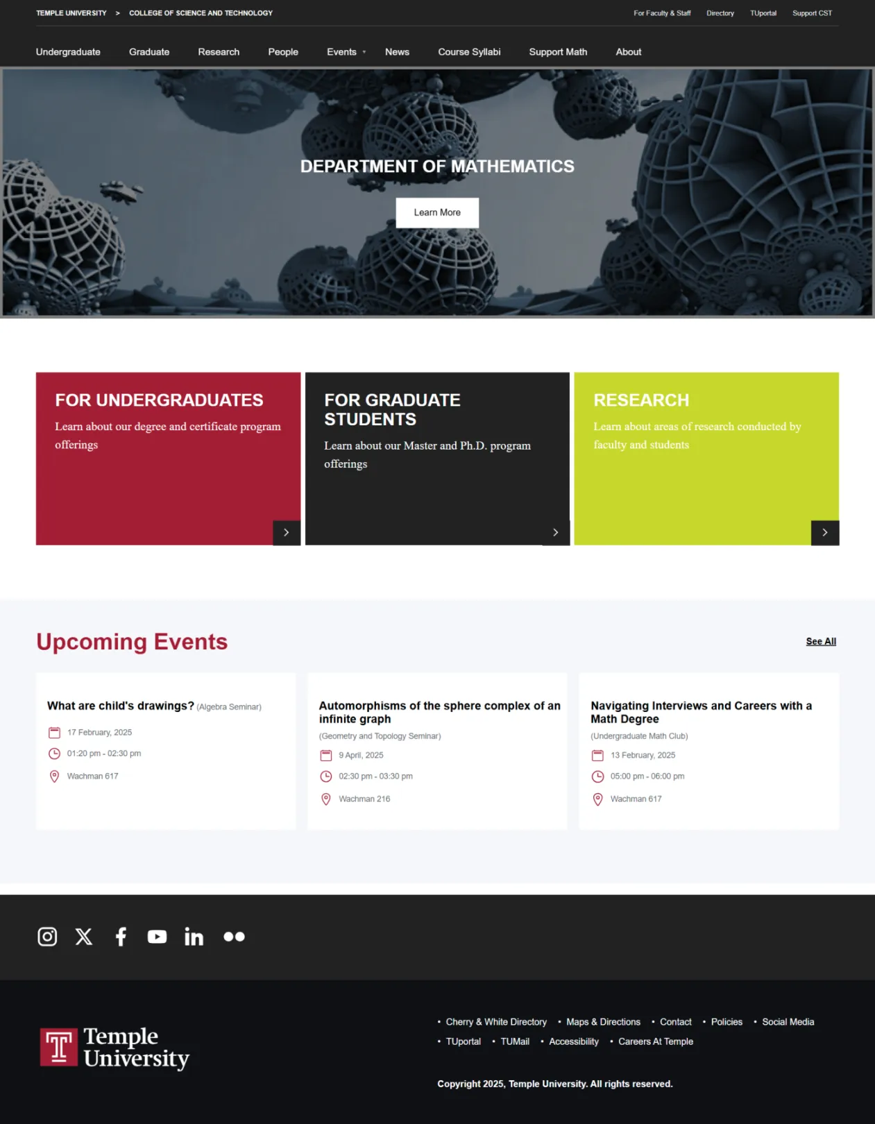 Temple University work by Dotsquares