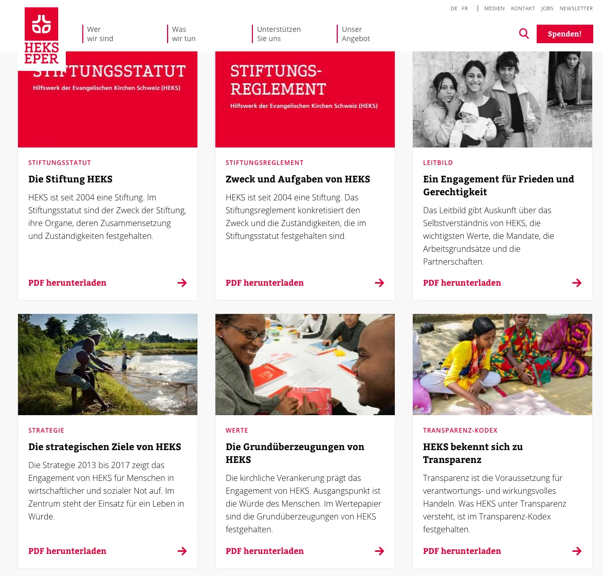 Die Stiftung HEKS