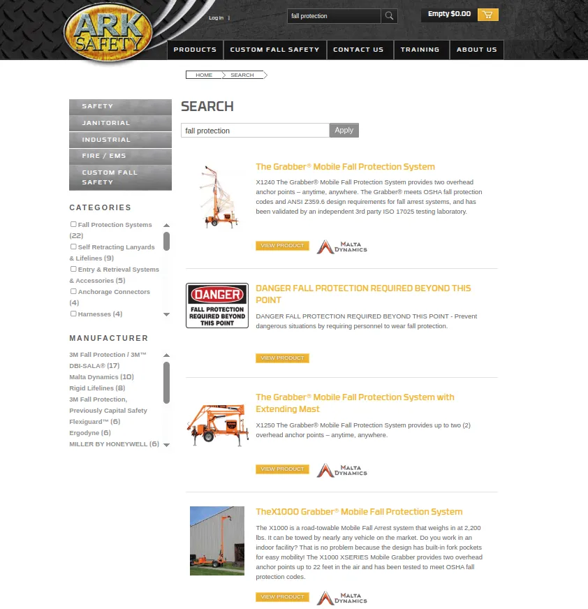 Search Page screenshot