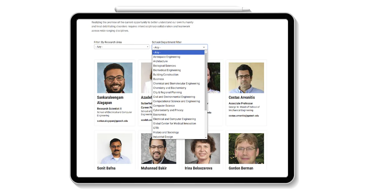 Georgia Tech Neuro Next website screenshot