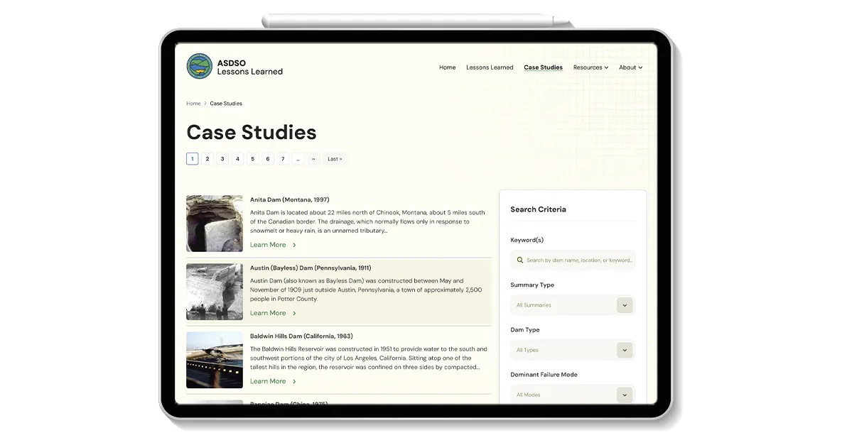 Damfailures case study
