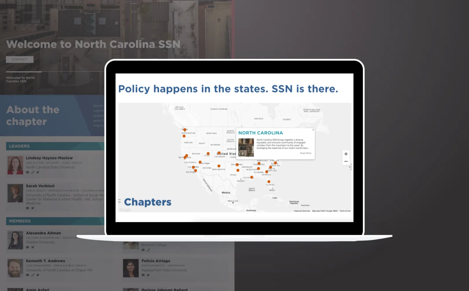 Scholars strategy network chapters map