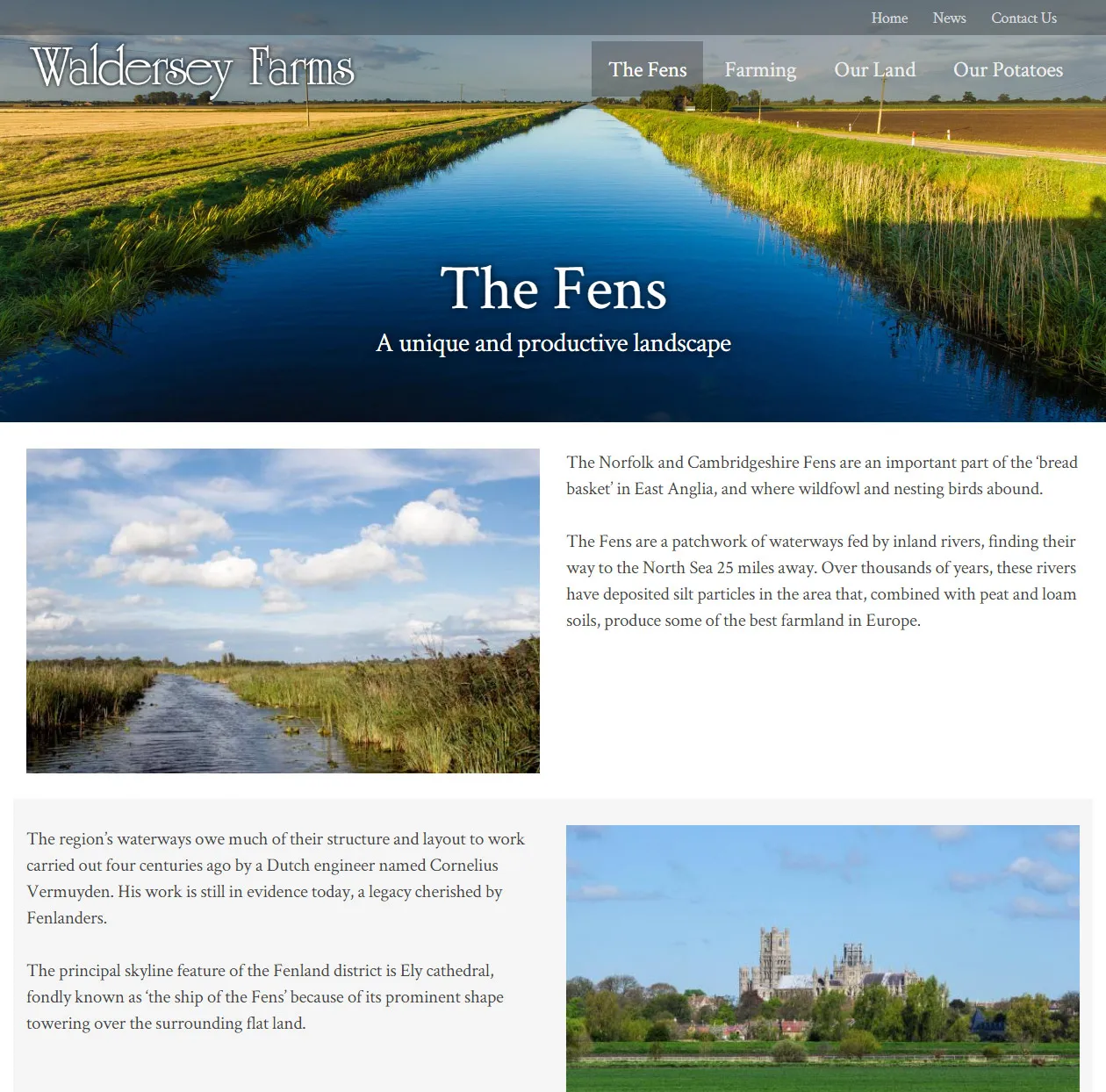 Waldersey Farms Drupal 8 website by Turtlereality Web design