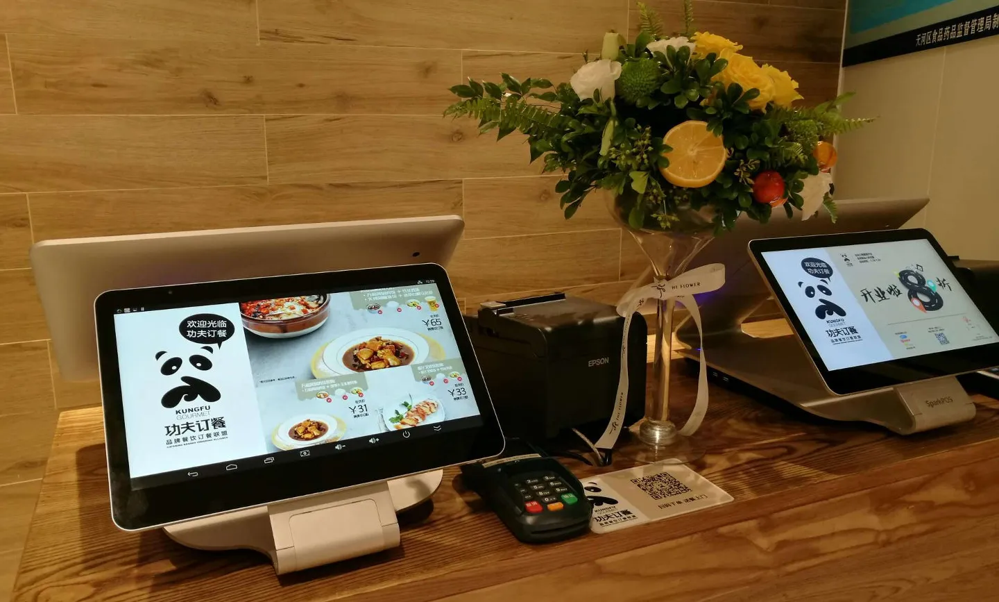 POS tablet in store
