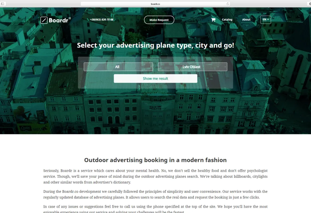 Boardr.co – frontpage
