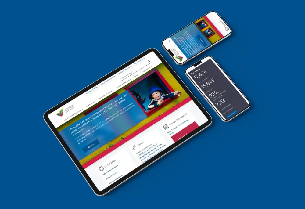 ACECQA website on devices