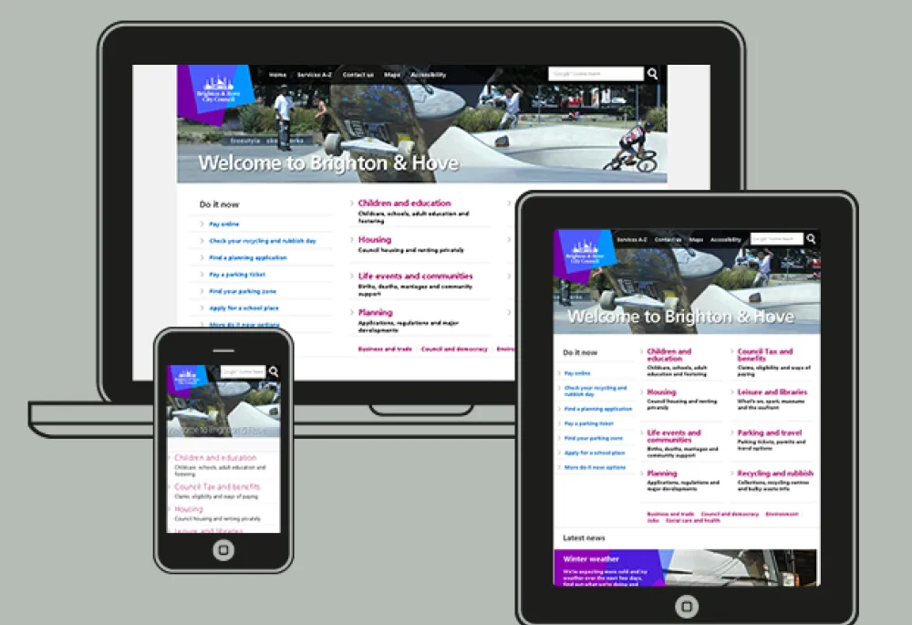 Screen shots of Brighton and Hove City Council website by miggle