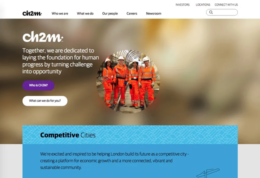 CH2M Home Page Screen Shot