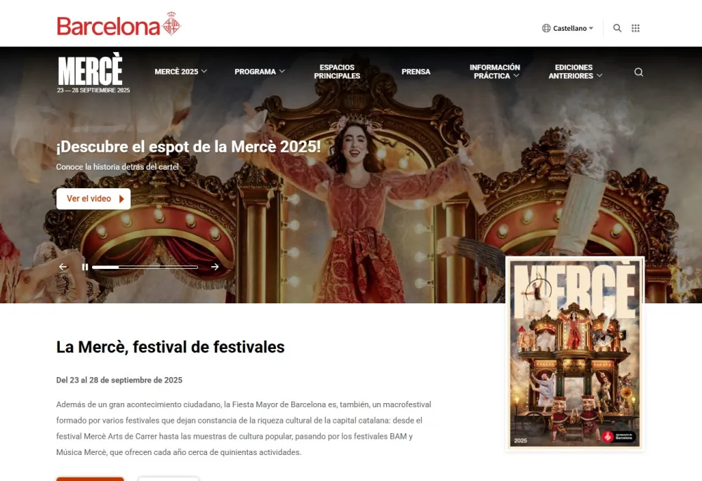 La Mercè 2025 website