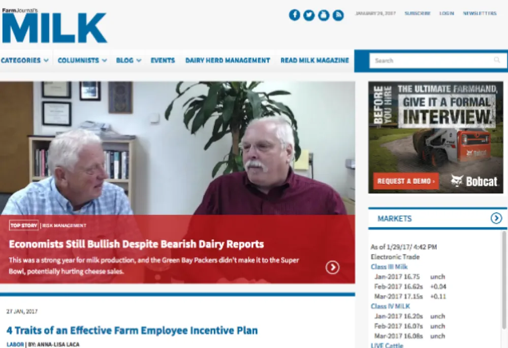 Farm Journal's MILK Magazine in Drupal 8