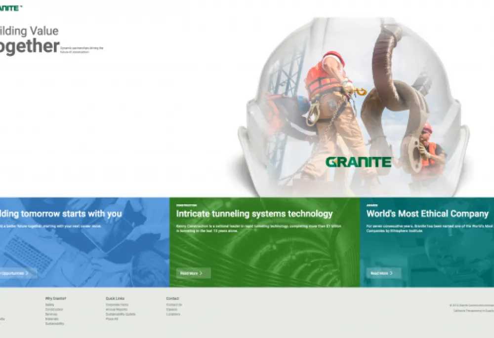Granite Construction homepage