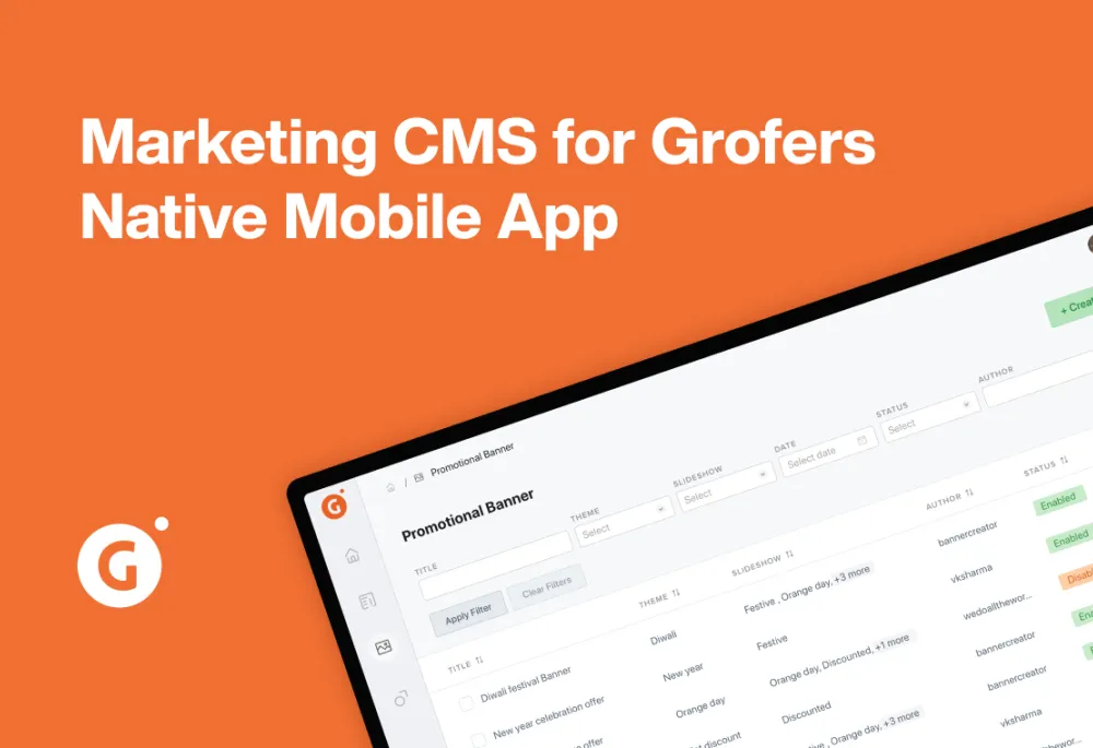 Grofers App CMS