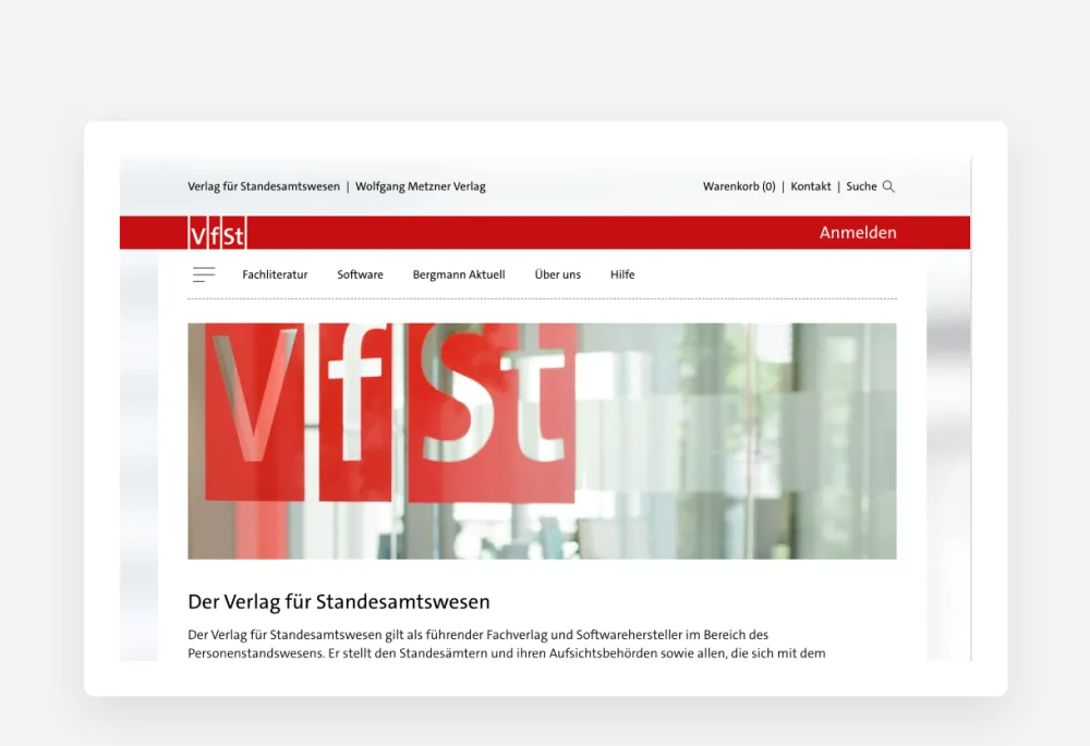 Screenshot of a page from the VfST blog 