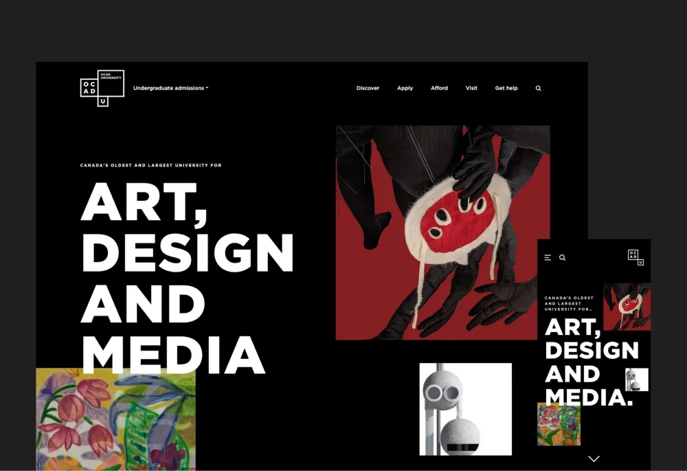 OCAD university homepage banners