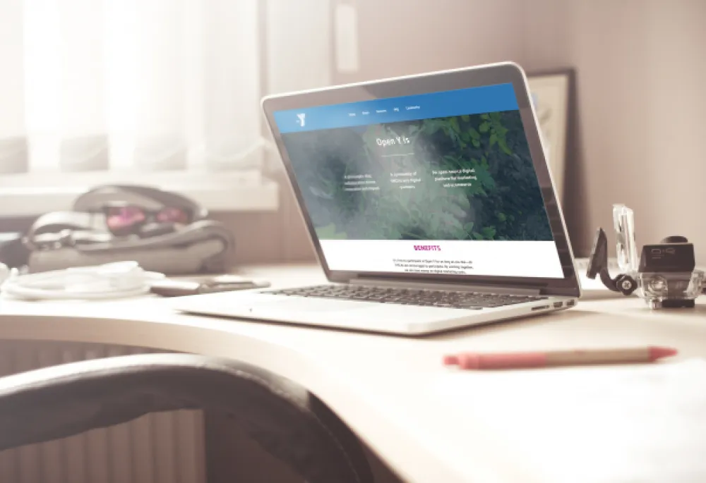 Open YMCA on a computer screen