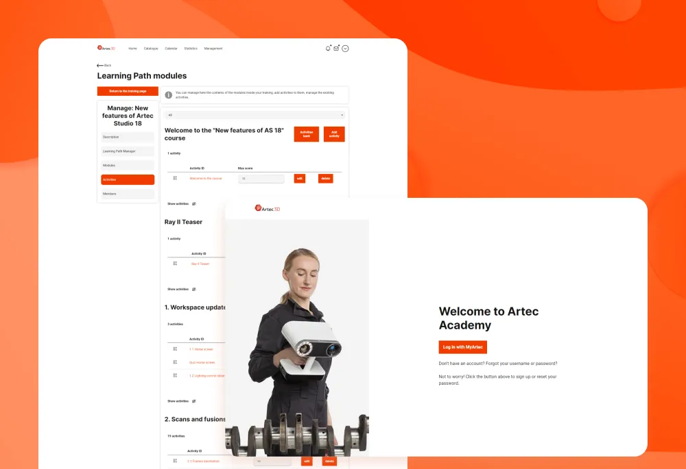 Artec 3D Academy homepage
