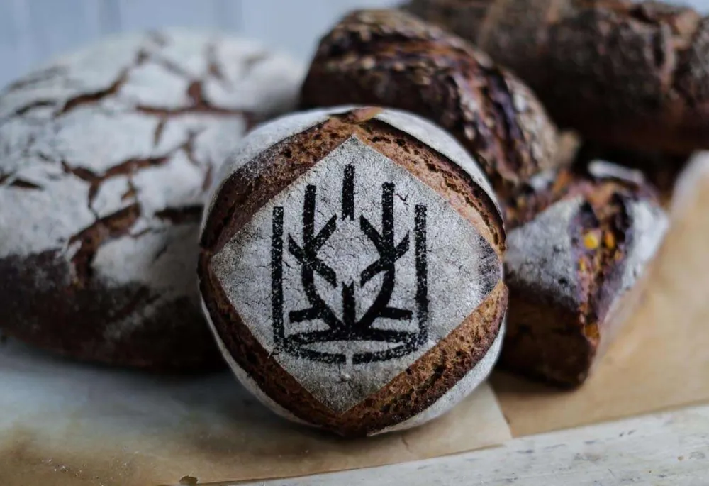 Bread with logo