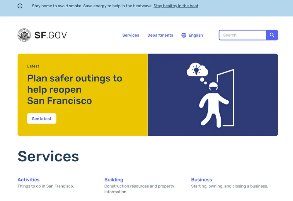 City and County of San Francisco Homepage