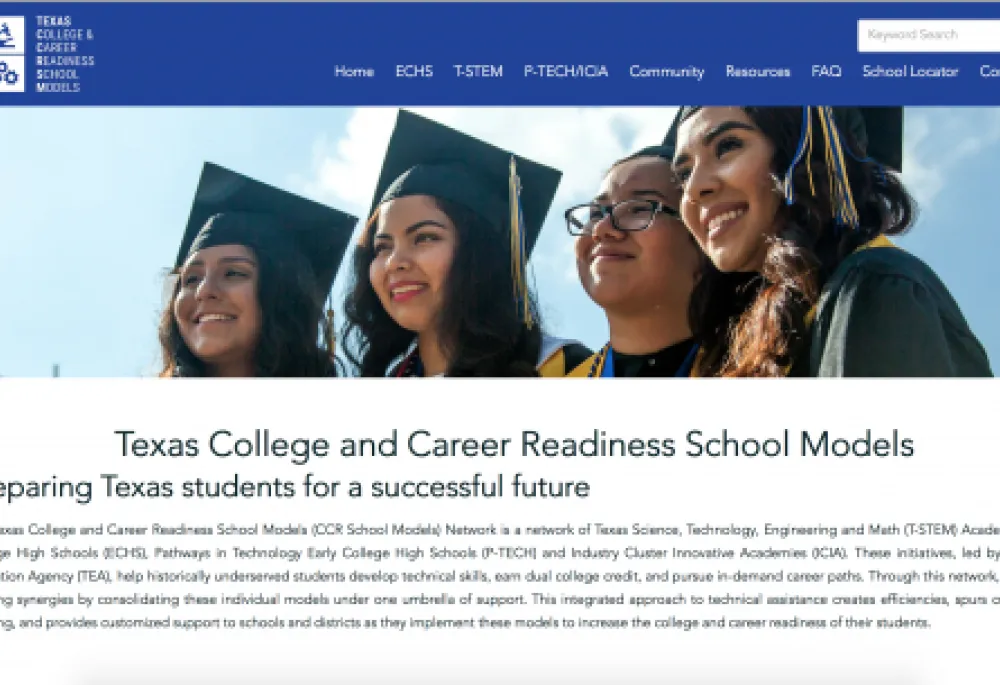 Texas CCRSM homepage screenshot