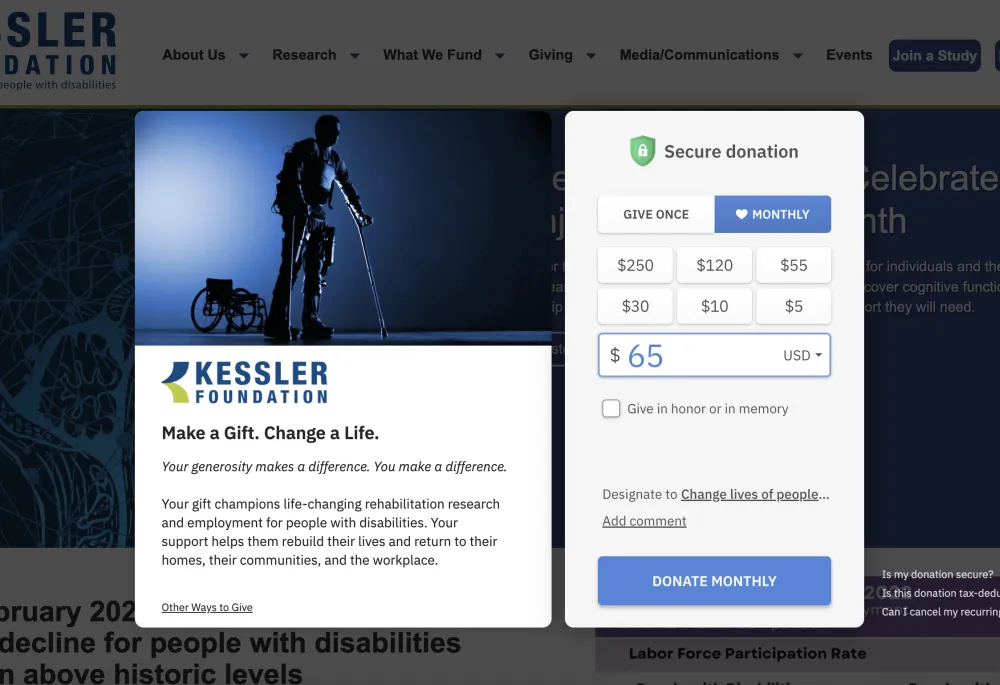 online giving form