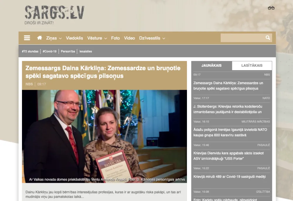 Screenshot of Sargs.lv