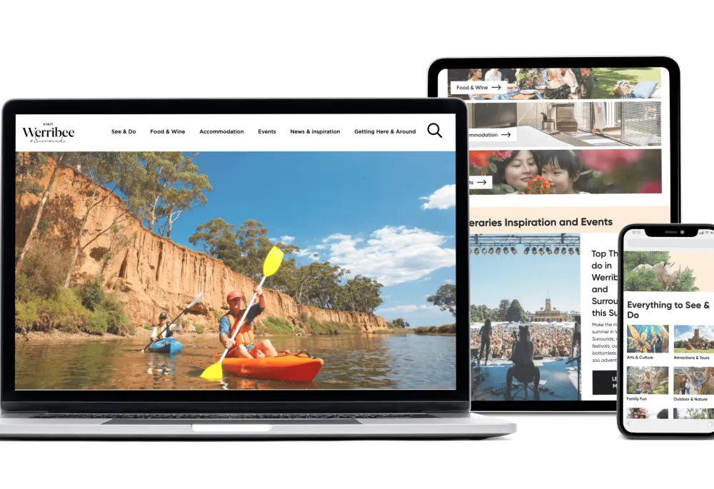 Visit Werribee website screenshots