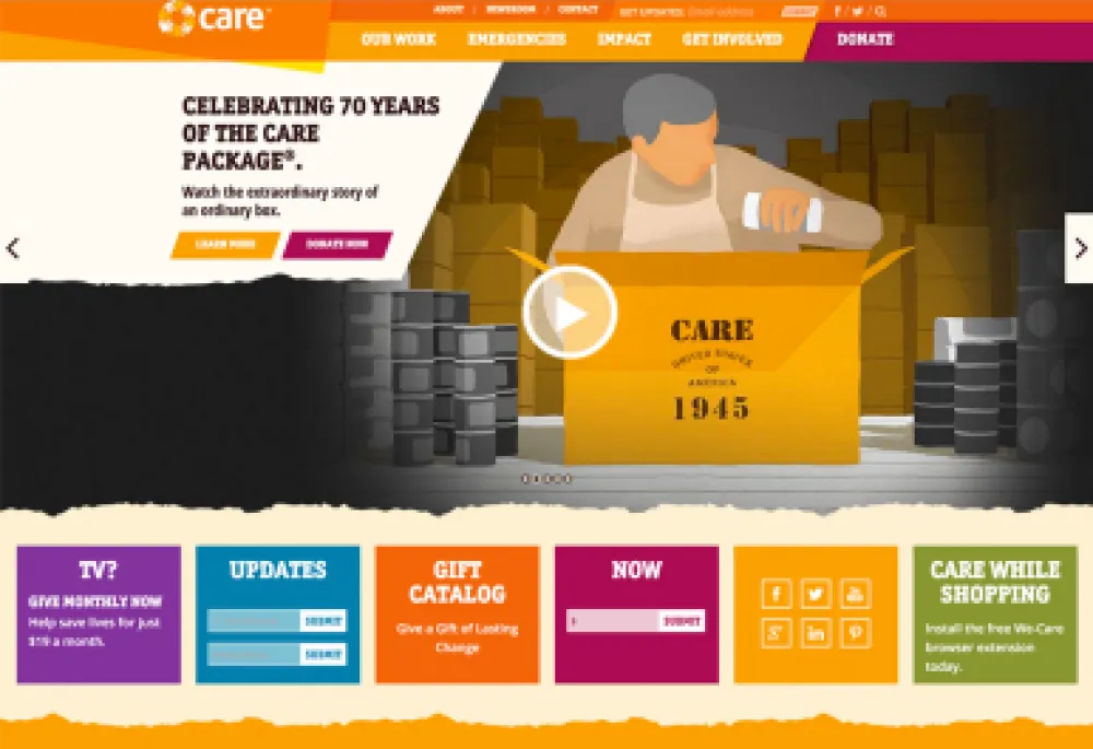 Care.org Homepage 