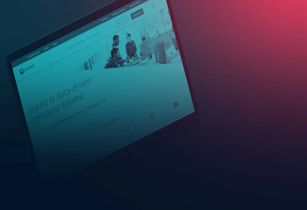 Cerved corporate website, an enterprise Drupal publishing platform built by SparkFabrik