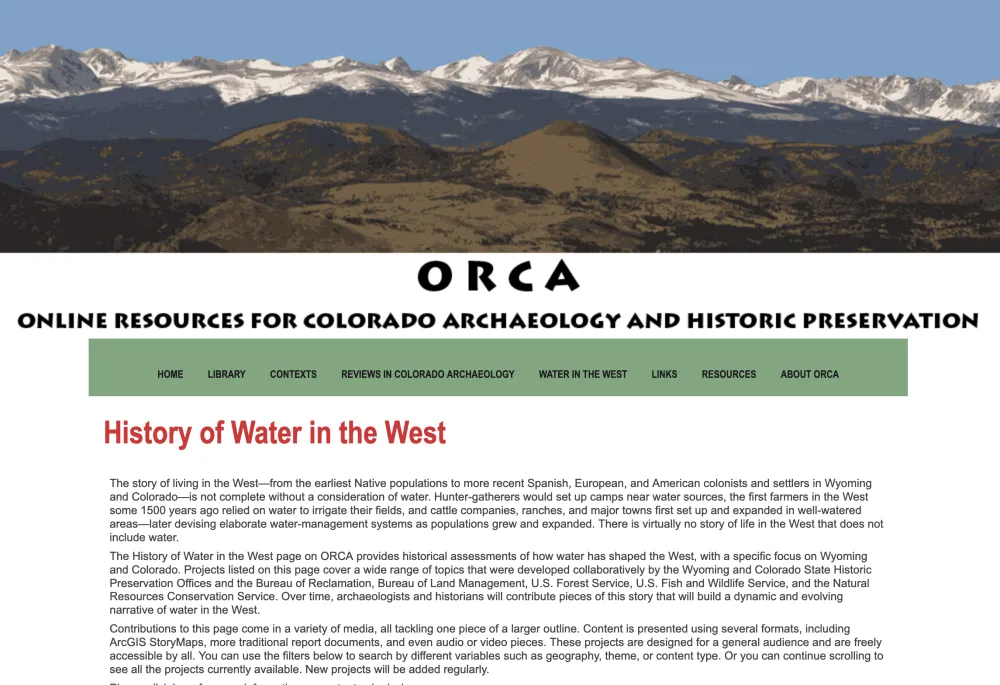 ORCA (Online Resources for Colorado Archaeology)