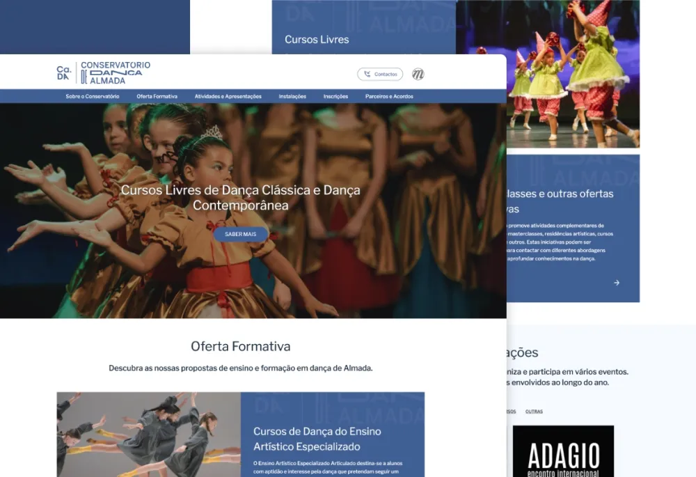 Almada Dance Conservatory strengthens its digital presence with Drupal