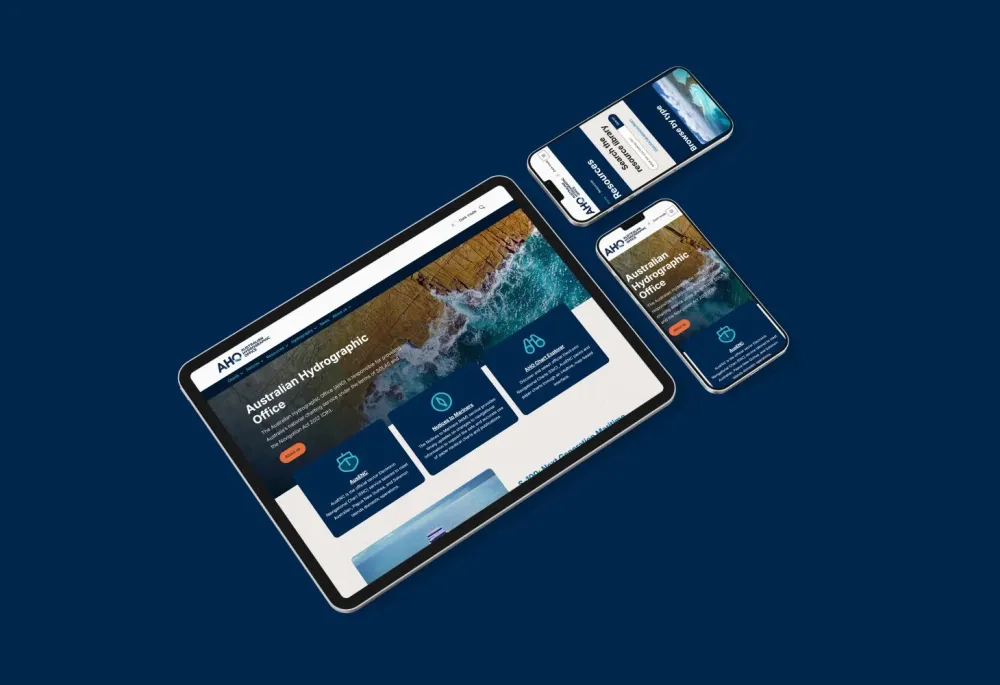 Australian Hydrographic Office site on devices