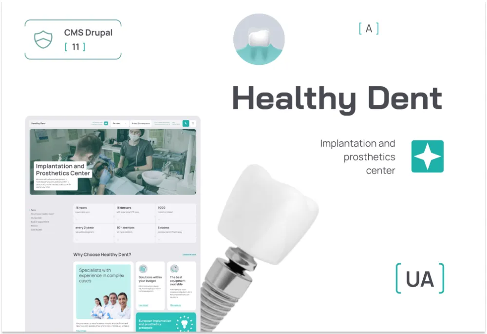 The picture of Dental Clinic website case study by Industial Media agency, Ukraine