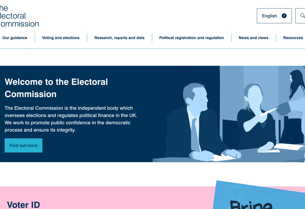 The Electoral Commission homepage