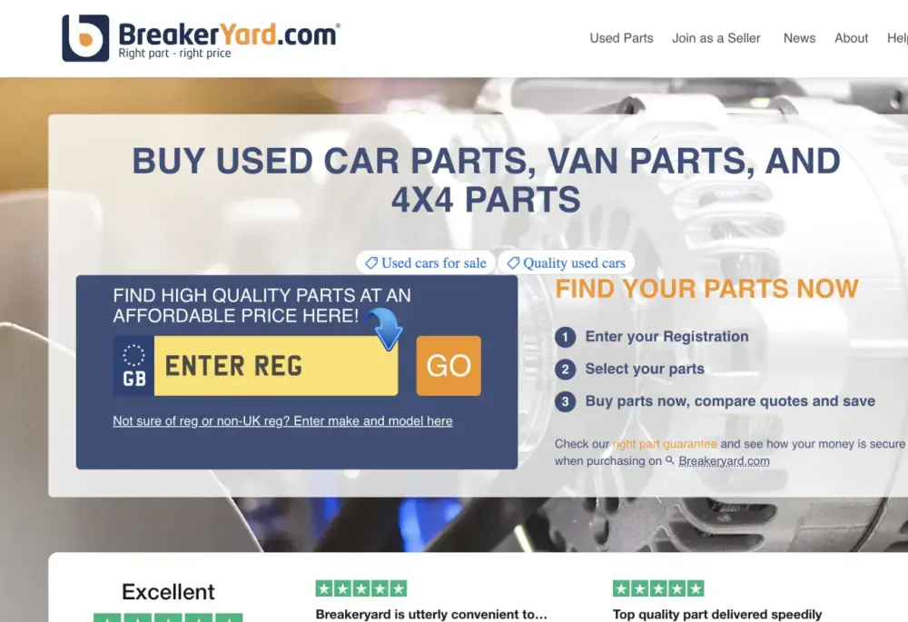 BY homepage screen grab