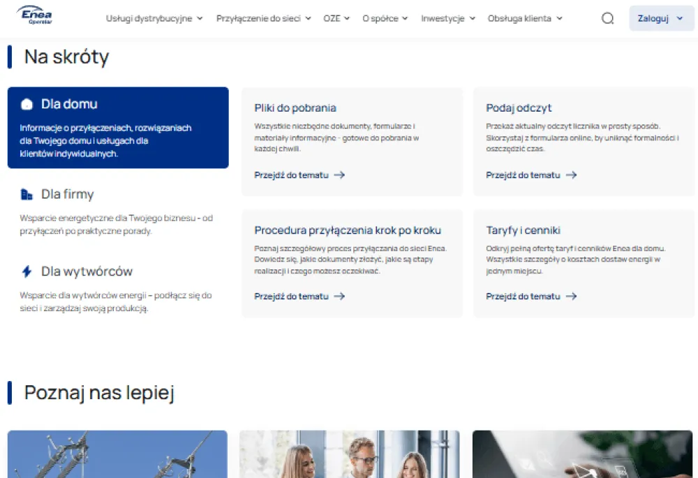 Enea Operator Homepage