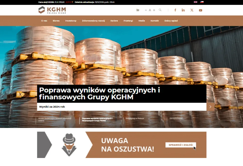 KGHM Homepage