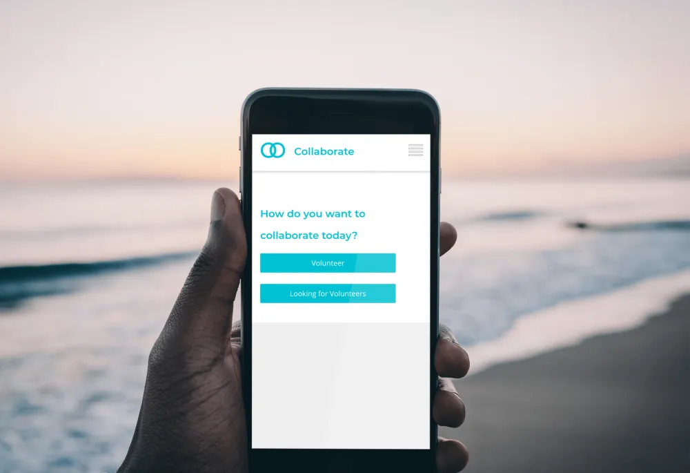 A screenshot of the Collaborate app