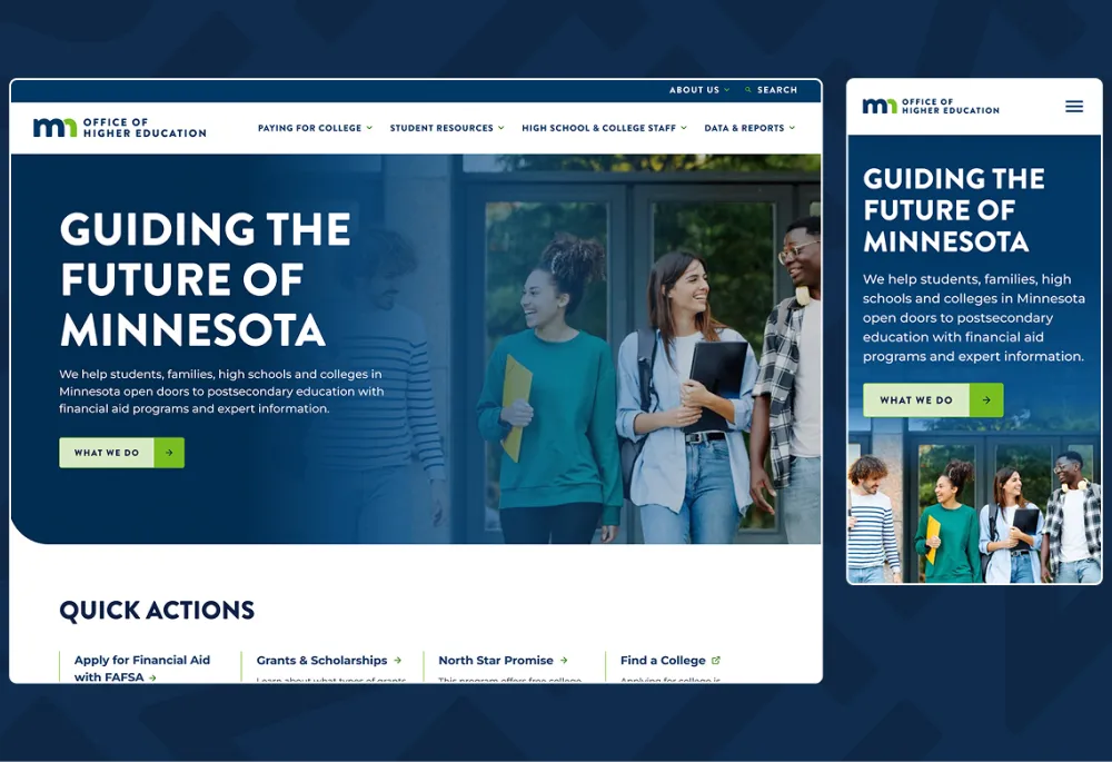 homepage for OHE website