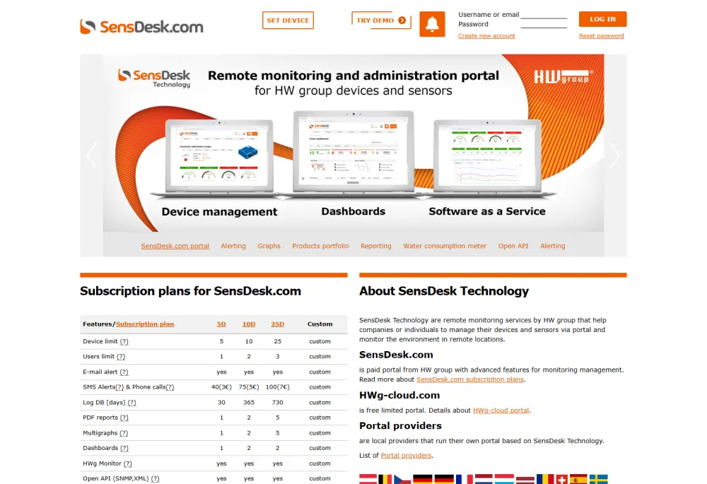 Sensdesk.com Homepage