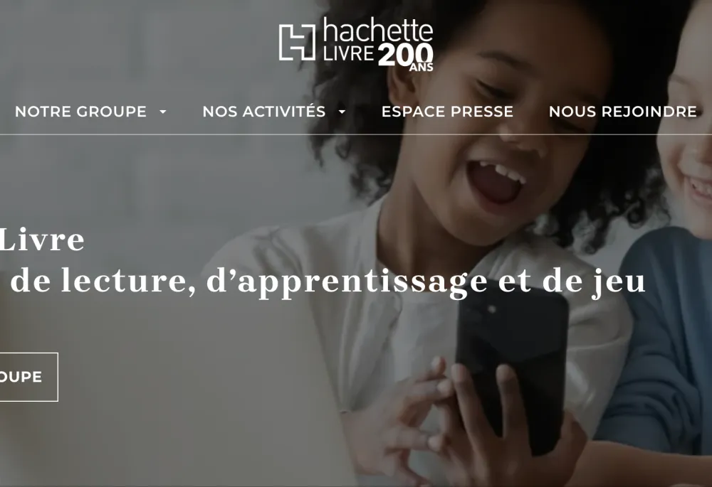 Hachette.com homepage