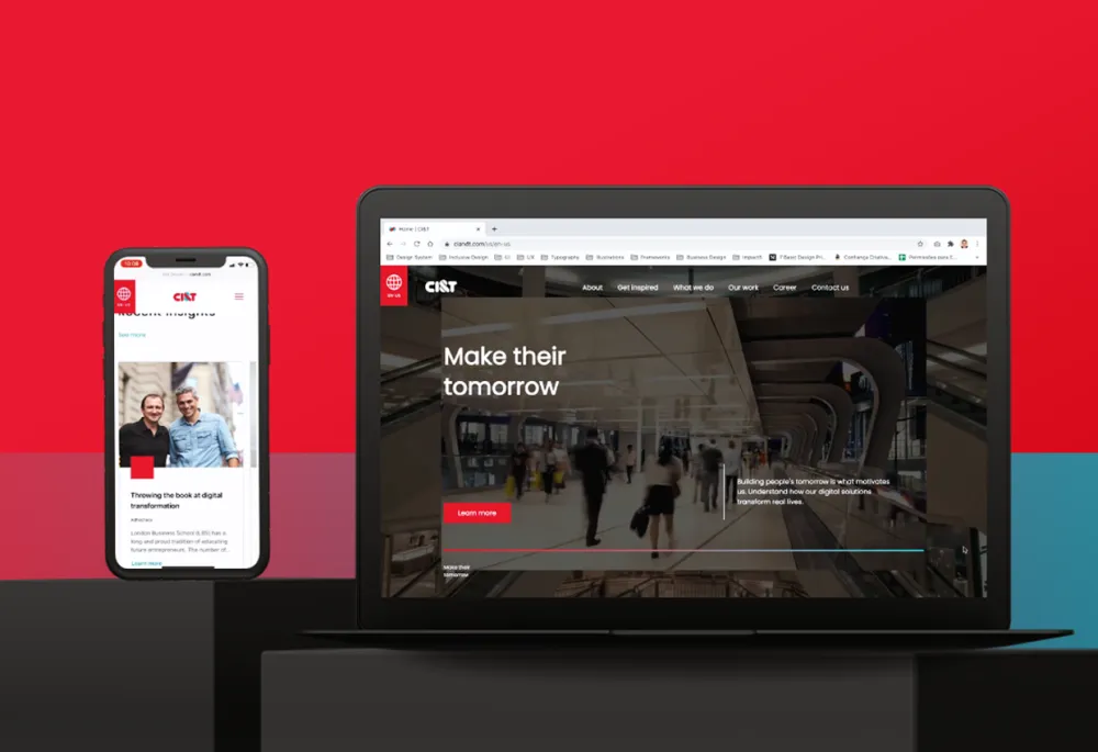 CI&T's Global Website mockup