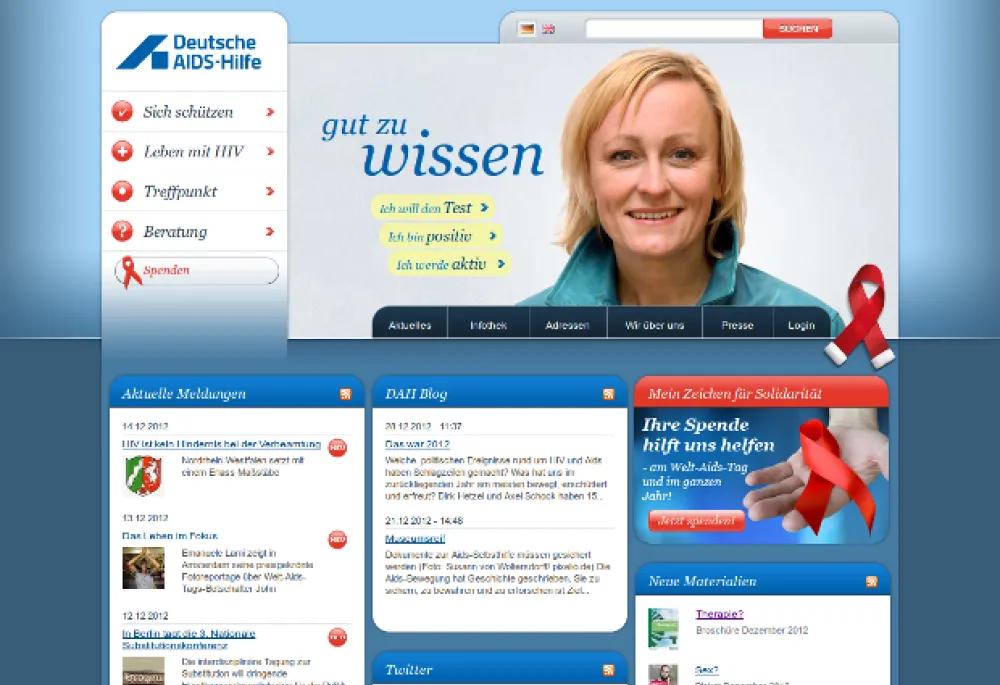 aidshilfe.de front page