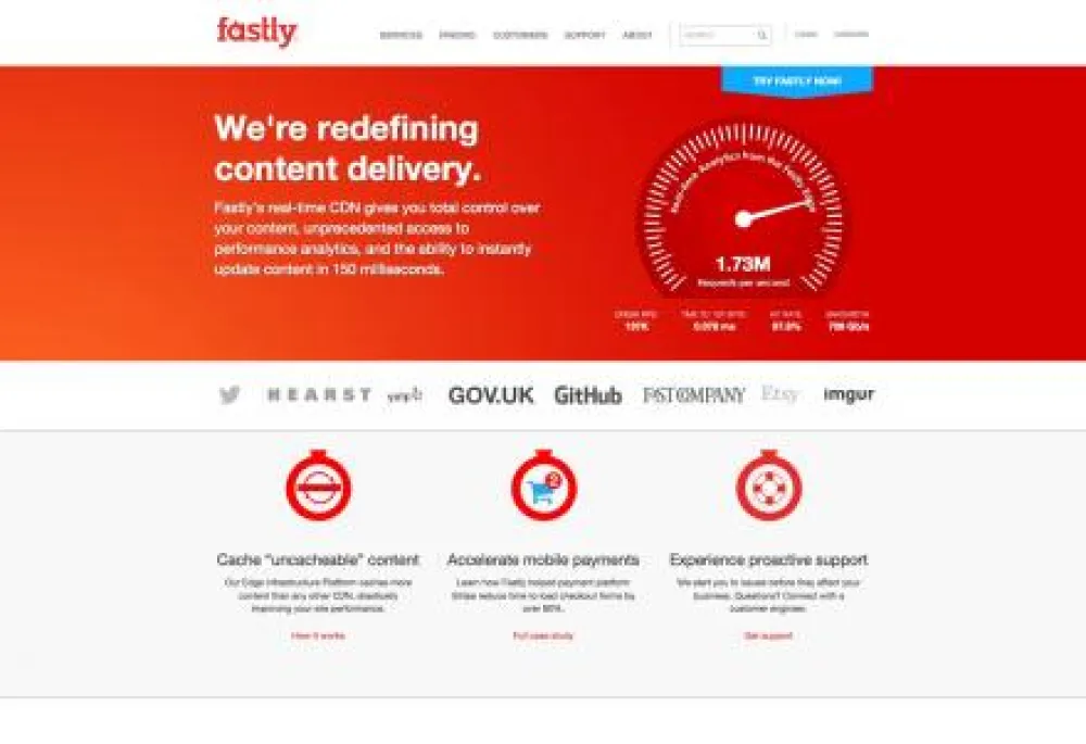 Fastly homepage