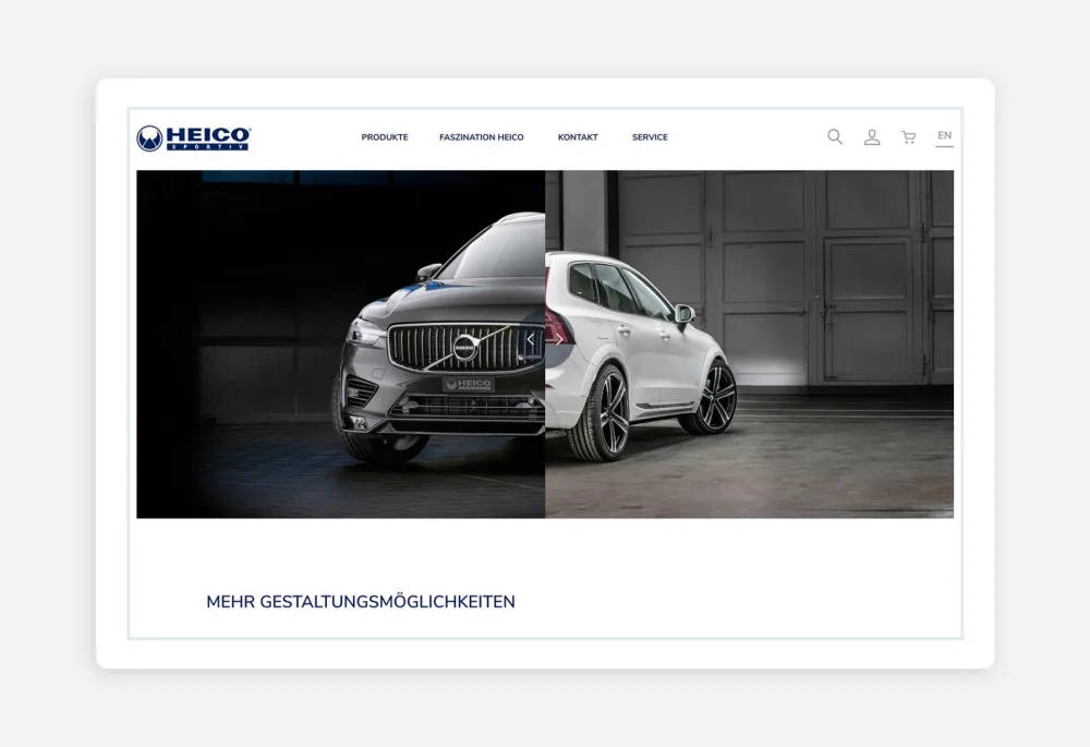 Screenshot of a page from the HEICO SPORTIV website