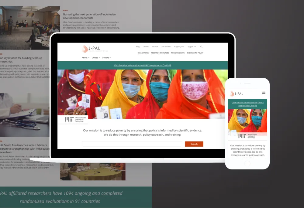 Poverty Action Lab website homepage