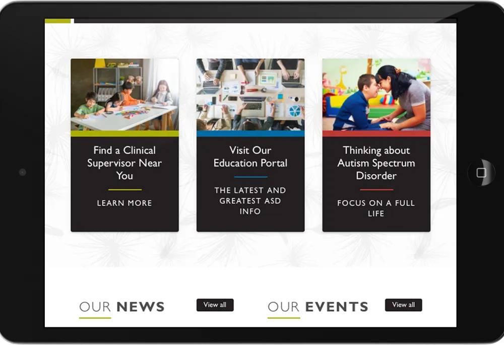 Homepage of Autism Ontario website