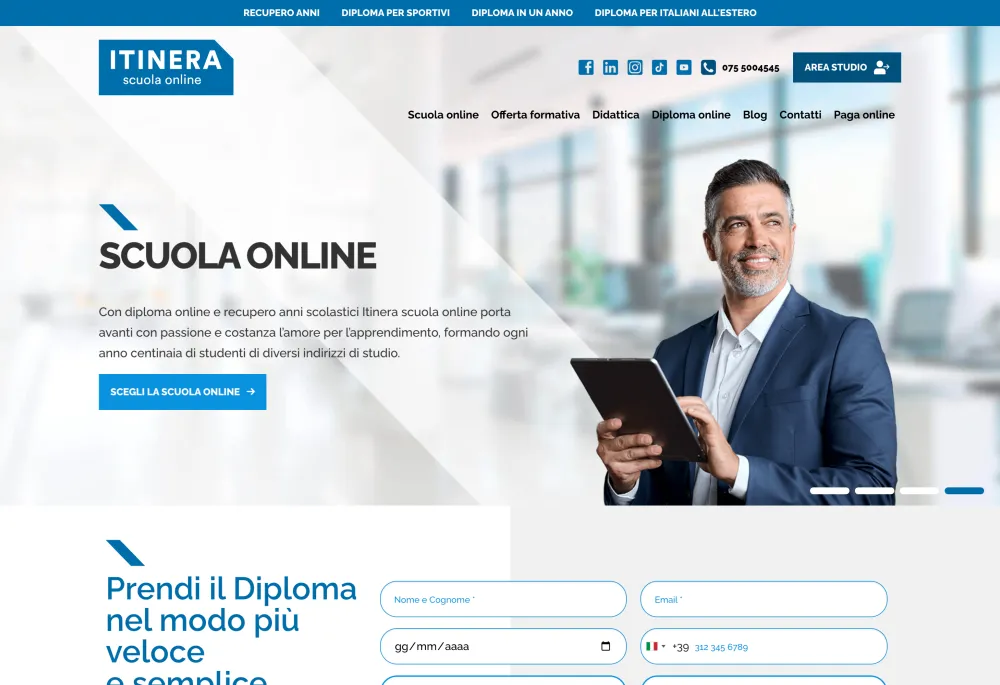 itinerascuolaonline homepage