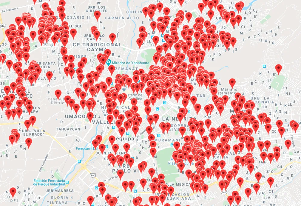 Map of people in need