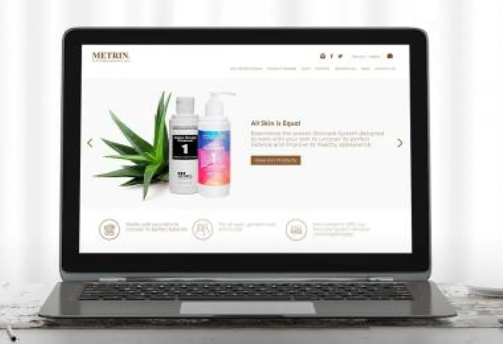 Metrin homepage screenshot