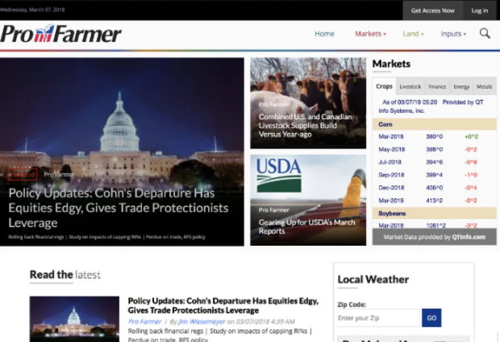 Pro Farmer provides unbiased market news, analysis and advice to farmers and agribusiness leaders